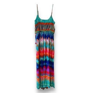 Bisou Bisou Michele Bohbot Blouson Adjustable Strap Maxi Dress